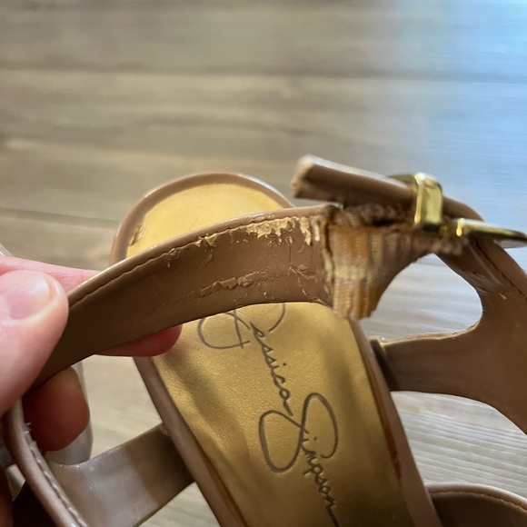 Jessica Simpson 6” Tan Strappy Heels Size 9.5 - Picture 9 of 9